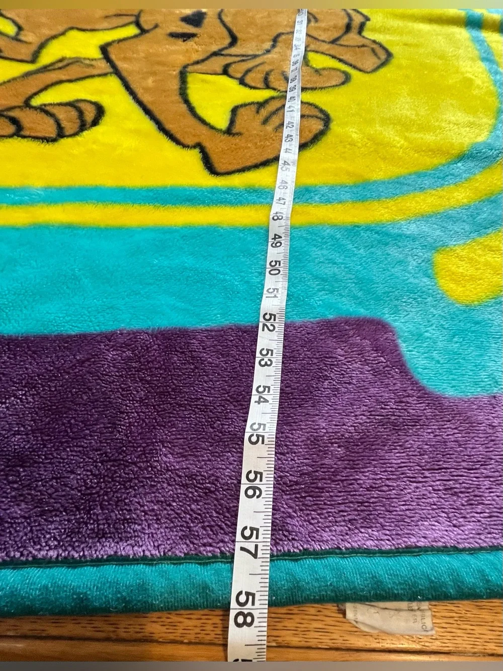 VINTAGE Y2K SCOOBY DOO LUX THROW BLANKET CARTOON NETWORK TEAL SOFT VGC